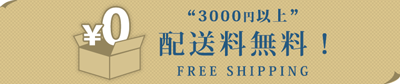 3000円以上で送料無料